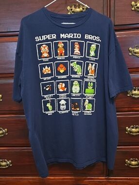 ⛱️Super Mario Bros. Graphic Tee - Navy Size 2X